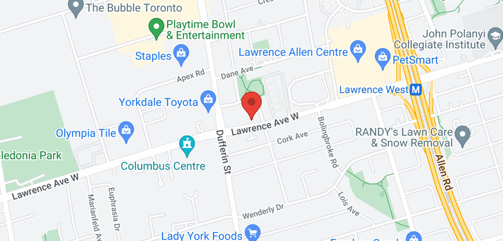 map of #1119 -800 LAWRENCE AVE W
